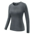 thumbnail image 1 of POINTERTECK Femmes Gym Fitness Chemises Compression Femmes Sport à Manches Longues Course à Séchage Rapide Tees Tops Noir L, 1 of 3