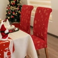 thumbnail image 4 of Christmas Dining Room Chair Covers Set of 6, Stretch Xmas 6 Pieces Kitchen Chair Slipcovers Protector, Spandex Washable Parsons Chair Cover, Christmas Decor(Christmas 3), 4 of 6