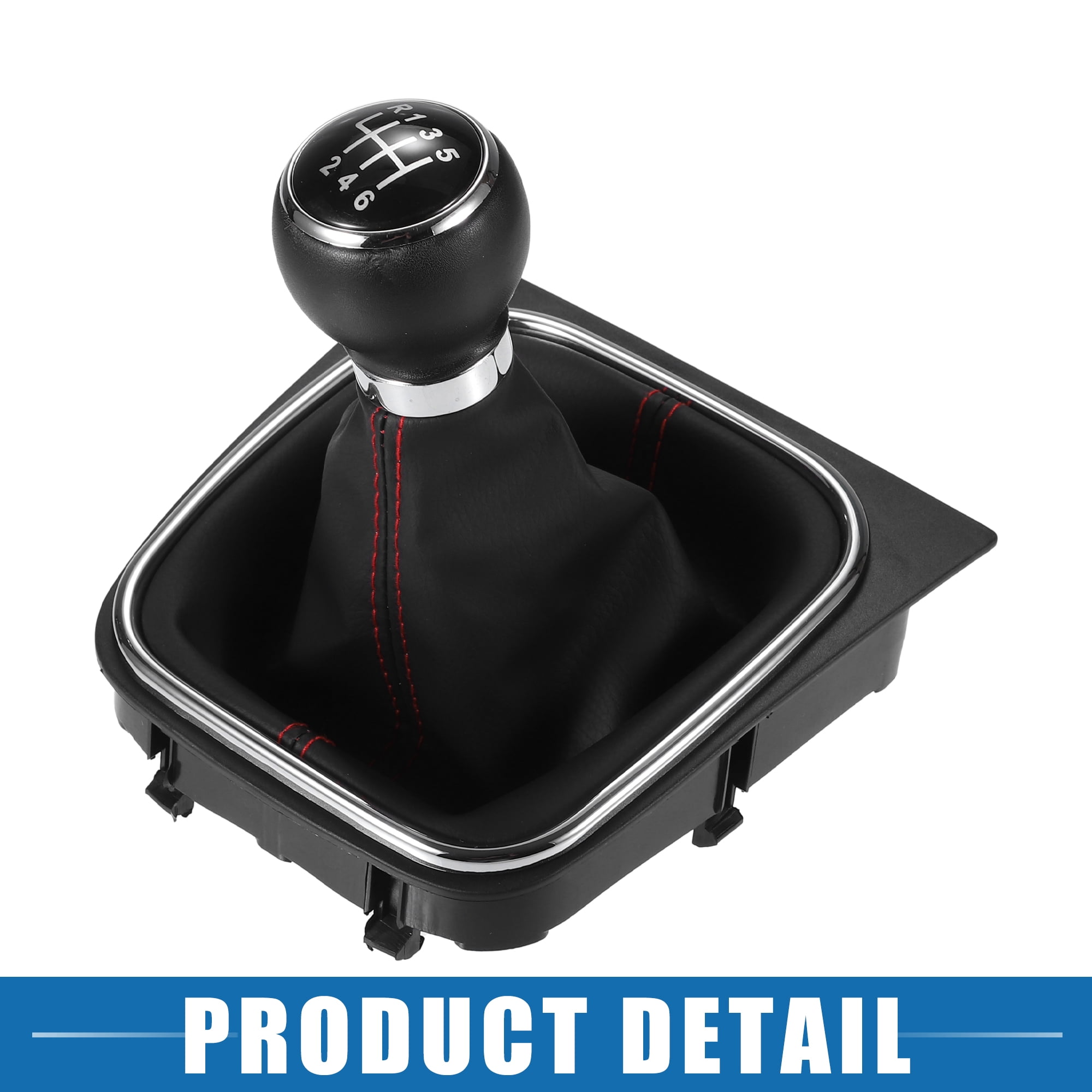 Unique Bargains Gear Shift Knob with Gaiter Boot for Volkswagen Golf MK5 MK6 6 Speed
