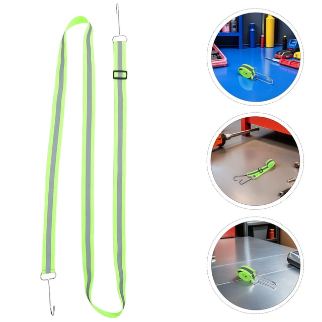 PAMINGONO Green Elastic Car Cover Rope with Reflective Tape and Hooks for Secure Windproof Fit