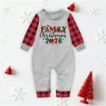 thumbnail image 1 of Pijamas familiares europeos con estampado navideño de moda, traje para padres e hijos, monos de poliéster para bebés., 1 of 3