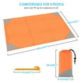 thumbnail image 3 of LNKOO Beach Blanket, Sand Free Picnic Blanket Water Resistant 79" x 55", Pocket Outdoor Blanket Compact Beach Mat with 4 Stakes& 1 Carabiner for Travel, Camping, Hiking, RV, 3 of 7