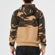 thumbnail image 4 of Hombres Otoño Sudadera Con Capucha Color Bloqueo Cordón Espesar Bolsillo Costilla Cierre De Punto Suelto Casual Manga Larga Jersey Con Capucha Top Caqui XL, 4 of 6