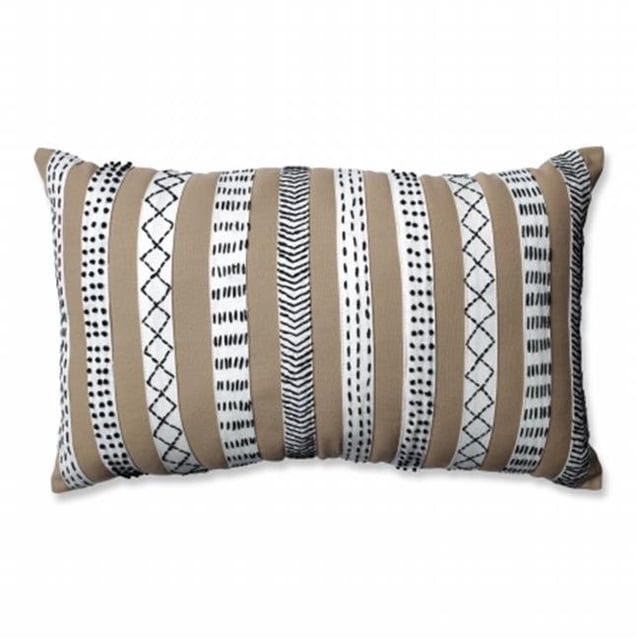 Pillow Perfect 598697 Tribal Bands Camel & Black Rectangular Throw Pillow