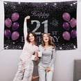 thumbnail image 3 of Happy 21st Birthday Banner,  Happy Birthday Party Decorations, Birthday Supplies Backdrop Décor, 5.9 X 3.6 Ft, 3 of 6