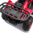 thumbnail image 5 of 24V Ride on Car, Kids ATV Quad with Bluetooth Music w/Storage Racs, Anti-Slip Tires, 160W Motors, Crash Bars, Power Display, LED Lights & Bluetooth, 24 Volt Ride on Toys for Toddlers Ages 3+, Red, 5 of 7