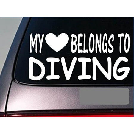 Diver My heart belongs Sticker *G505* 8
