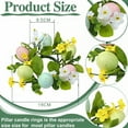 thumbnail image 4 of Easter Egg Candle Rings Wreaths, 7.5"Wide-3.7"Diameter Spring Egg and Flower Candle Rings Artificial Easter Egg Candle Holder Mini Wreaths for Easter Spring Holiday Home Kitchen Table Centerpiece, 4 of 7