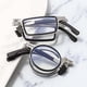 thumbnail image 3 of Gafas de lectura plegables e inteligentes para hombres, lentes de lectura portátiles con bloqueo de luz azul, de Metal, redondas, cuadradas, para ancianos, dioptrías, Gafas de presbicia, 3 of 4