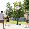 thumbnail image 6 of Outdoor Basketball Hoops Soozier Portable Basketball Hoop Stand, 5.1-6.9ft Height-Adjustable Basketball System with 29'' Backboard and Wheels for Indoor and Outdoor Use, White,Indoor Basketball Hoops, 6 of 8