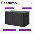 thumbnail image 5 of PURPLE LEAF Deck Box 160 Gallon Outdoor Waterproof Lockable Storage Box with Lid Deck Organization for Patio Cushions Side Table Pool Accessories Garden Tools, Gray, 5 of 10