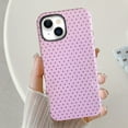 thumbnail image 3 of Polka Dot Case for iPhone 14, Cute Phone Case for iPhone 13, Aesthetic Pattern Design, Hybrid 2-Layer Shockproof Protective Cover for Girls Women (Pink,13/14), 3 of 6