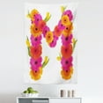 thumbnail image 1 of Letter M Tapestry, Pink and Orange Gerbera Flowers and Tulips in Full Blossom Fresh Spring, Fabric Wall Hanging Decor for Bedroom Living Room Dorm, 5 Sizes, Hot Pink Orange Green, by Ambesonne, 1 of 1