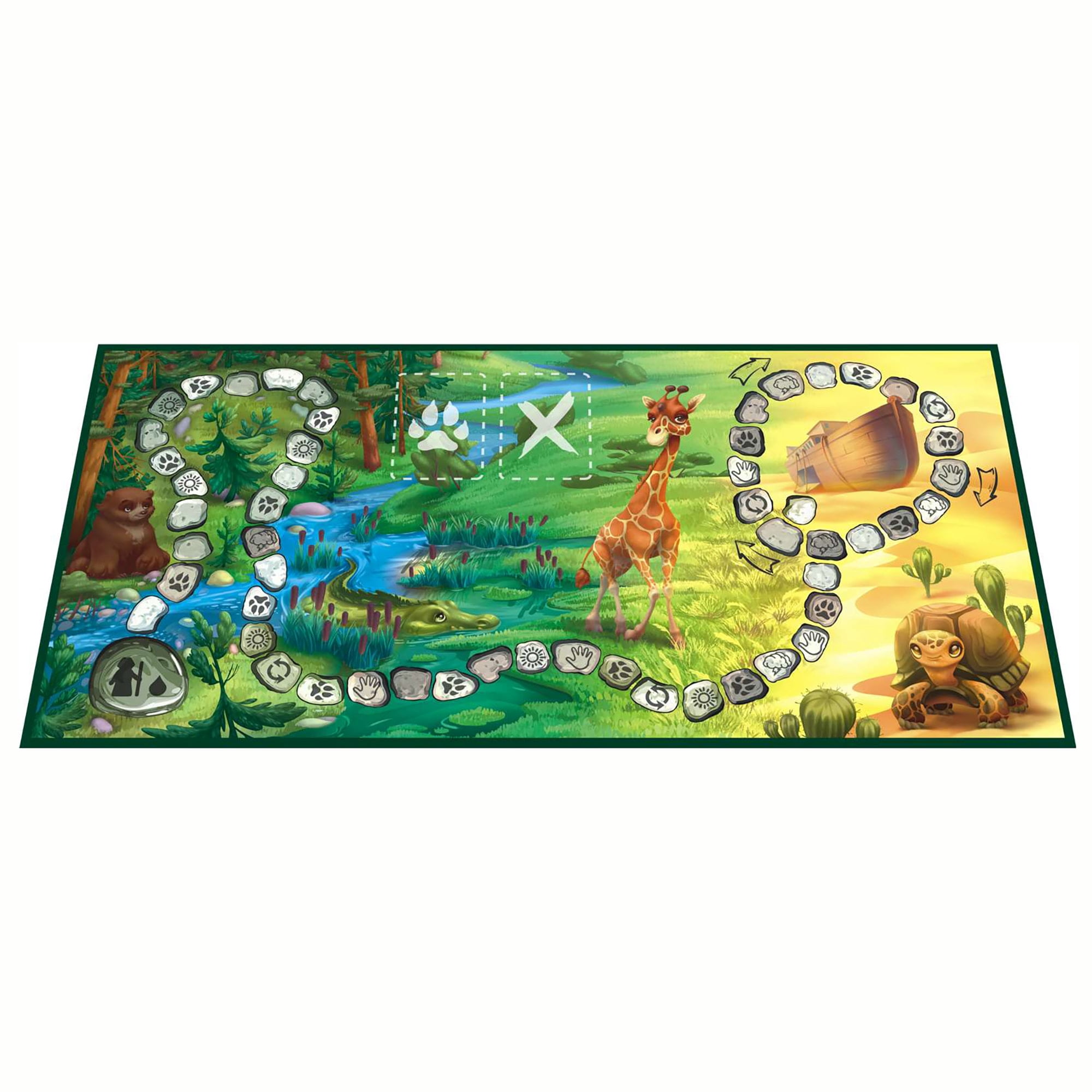 Cobblestone GameS: Race to the Ark - Children's Board Game, Push Your Luck & Animal Set Collection, Colorful Game, Family Ages 5+, 2-4 Players, 30 Min