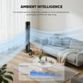 thumbnail image 3 of EDX Tower Fan for Home, 36" Standing Floor Fan, 25 ft/s Bladeless Fan Cold Air, 28dB Quiet for Sleep, Remote, 60° Oscillation, 12H Timer, 5 Speeds, 4 Modes, LED Display，Black, 3 of 9