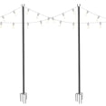 thumbnail image 1 of Yescom 2 Packs 10 Ft String Light Pole for Hanging String Lights Metal Pole Aluminum Patio Backyard Party Decoration, 1 of 9
