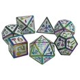 thumbnail image 1 of 7x Metal Poliédrico Dados Fiesta Juego De Rol Juguetes Colorido Blanco Sunnimix Dados poliédricos huecos, 1 of 8