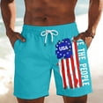 thumbnail image 2 of CONZONE Independence Day Mens Casual Shorts Elastic Waist Drawstring 4Th Of July Shorts For Men Patriotic Usa Flag Graphic Lightweight Loose Fit July 4Th Shorts With Pockets, 2 of 5
