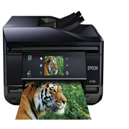 Epson Expression Premium Photo XP-800 Small-in-One Wireless Color Inkjet Printer, Copier, Fax, and Scanner with auto 2 sided scanning, copying, and printing. Prints from Tablet/Smartphone. AirPrint