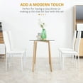 thumbnail image 4 of HOMCOM Chaises de Salle à Manger 4 Pcs, Chaise d'Appoint avec Siège Rembourré Pieds en Acier, 4 of 10