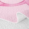 thumbnail image 5 of Manfei Pink Watercolor Bow Letter C Twin Quilt Set for Girls, Cute Initial Twin Coverlet Set, 5 of 7