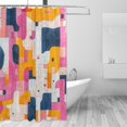 thumbnail image 2 of Yayeee Shower Curtain with Hooks 72"x72" Waterproof Fabric Bathroom Hanging Decor, Art Geometric, 2 of 5