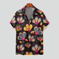 thumbnail image 2 of Nuevas camisas hawaianas para hombre, estilo tropical, estampado de flores, camisas Aloha de manga corta, estilo cubano, camisas informales de verano para vacaciones de gran tamaño, 2 of 4