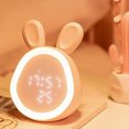 thumbnail image 4 of Night Light Alarm Clock Stepless Dimming Led Digital Alarm Clock Cute Rabbit Smart Program Control for Kids Boys Girls, 4 of 7
