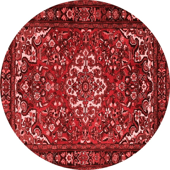 Ahgly Company Indoor Round Persian Red Traditional Area Rugs, 5' Round