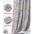 thumbnail image 3 of Spring Wildflowers Blackout Curtains for Bedroom Living Room Darkening Curtains 63 Inches Long Botanical Watercolor Floral Leaf Plant Window Curtain 2 Panels Set Window Treatment Drapes 42"x63", 3 of 9