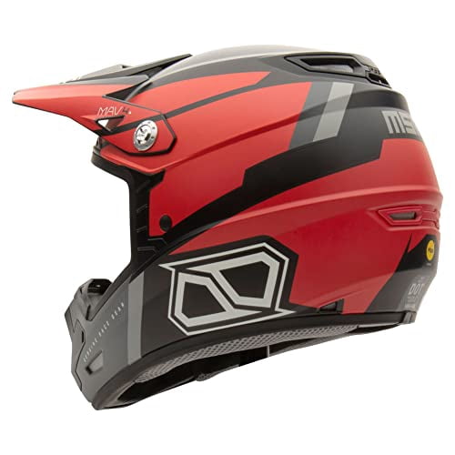 MSR Mav4 Inertia w/MIPS Dirt Bike Motocross Helmet (X-Small, Red)