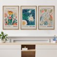 thumbnail image 2 of PixonSign Framed Canvas Print Wall Art Set Colorful Flower Market Exhibition Prints Nature Wilderness Illustrations Modern Art Decorative Floral Botanical Minimal Calm for Bedroom - 24"x36"x3 Natural, 2 of 5