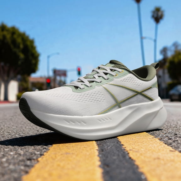 Men's Road Running Shoes Cushion Tennis Shoes Non-Slip Comfortable Lightweight Gym Workout Athletic Arch Support Walking Sneakers