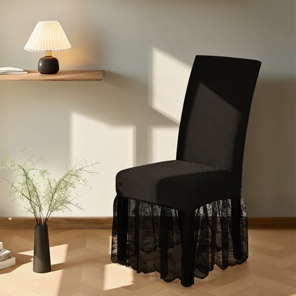 Joqmia Stretch Spandex Chair Covers with Elastic Skirt - 1/2/4pcs, Washable Slipcovers for Dining Room, Wedding, Banquet, Party & Event Decor