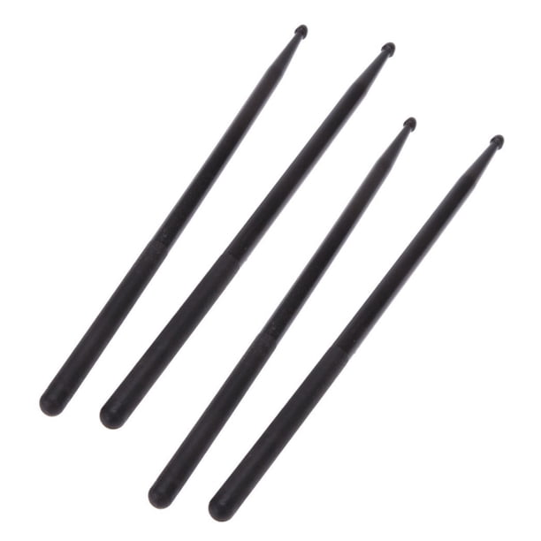 2X Par de 5A Baquetas Nylon Palillo Por Tambor Set Ligera Profesional Negro