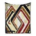 thumbnail image 1 of Abstract Soft Flannel Fleece Throw Blanket, Trippy Forms in Grunge Effects Butterflies Retro Illustration, Cozy Plush for Indoor and Outdoor Use, 50" x 70", Pale Yellow Caramel, by Ambesonne, 1 of 6