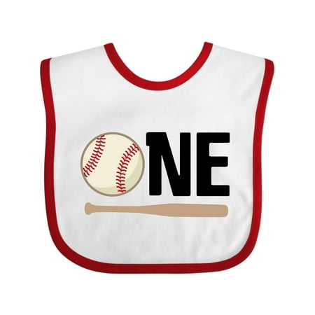

Inktastic 1st Birthday Baseball Boys First Gift Baby Boy or Baby Girl Bib