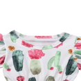 thumbnail image 2 of PENGXIANG Bébé Fille Cactus Floral Romper Princesse une Seule Pièce Combinaison Sans Manches, 2 of 6
