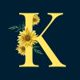 thumbnail image 1 of Cuadros Decorativos Kit de póster de letra K de girasol 5D con pintura de diamante de taladro redondo completo (A1426) Likrtyny embutido en tela, 1 of 9