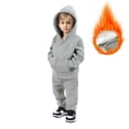 thumbnail image 2 of TJAZFJPA White Hoodie Kids Clothes Sets Children's Sports Suit Boys and Girls Hoodie Set Plus Warm Long Sleeve Two Piece Clothes Custom Hoodies Hoodies for Teen Girls 4-5 Years, 2 of 9