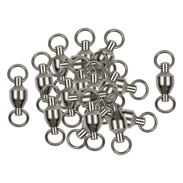 20Pcs Fishing Swivels Rolling Ball Bearing Swivels Small Reusable High  Strength Barrel Swivels with Solid Rings Fishing Tackle Accessories 1.8cm 