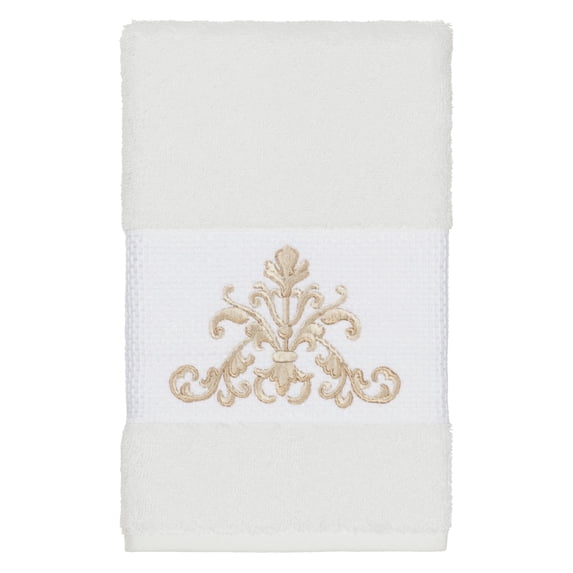Linum Home Textiles Scarlet Embellished Turkish Cotton Hand Towel