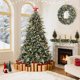 thumbnail image 5 of Árbol de Navidad Artificial Nevado – Ramas Densas y Piñas Decorativas – 300 Luces LED Cálidas (8 Modos) – Expansión Automática y Base Metálica Plegable – Incluye Guantes – Para Hogar, 5 of 8