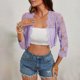 thumbnail image 1 of mfyjkho Tops De Gimnasio Para Mujer, Blusa Tipo Cárdigan De Encaje Con Mangas 3/4 Holgadas E Informales Para Mujer Tops De Tallas Grandes Xxl, 1 of 7
