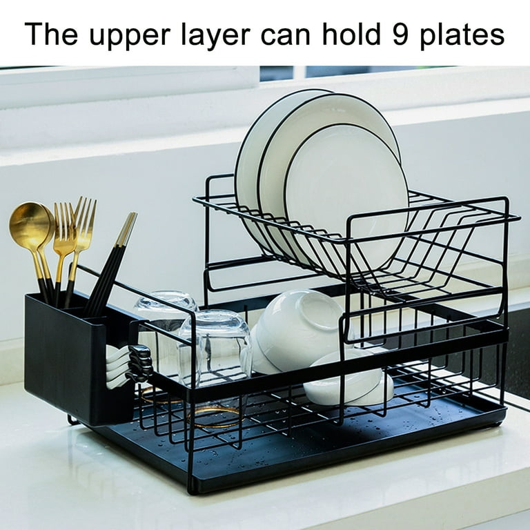  Dish Drying Rack 3-Tier Stainless Steel Kitchen Shelf