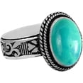 thumbnail image 3 of 5.85Cts Solitaire Genuine Natural Turquoise 925 Silver Plated Ring Size 11 For Women, Green Stone December Birthstone Ring Jewelry Gift For Women Mom Wife Girlfriend Sister, 3 of 6