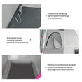 thumbnail image 4 of Ktaxon Camping Shower Tent, Waterproof Pop Up Single Changing Tent, Portable Dressing Room, Outdoor Privacy Tent for Beach, HIking, Photography Studio, Light Pink & White, 4 of 7