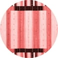 thumbnail image 1 of Ahgly Company Indoor Round Abstract Red Contemporary Area Rugs, 7' Round, 1 of 4