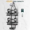 thumbnail image 5 of Shower Caddy Hanging Adjustable Shower Caddy, Rustproof Shower Organizer Extended Length Showers Caddy Over Shower Head with Hooks Soap Holder, Large Capacity Anti-Swing Bathroom Organizer, Gold, 5 of 10