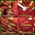 thumbnail image 5 of Red Theme Christmas Banner Silver Decoration New Year Banner Christmas Tree Design Reindeer Pattern Holiday Banner for Christmas Party New Year Celebration Holiday Decoration, 5 of 9